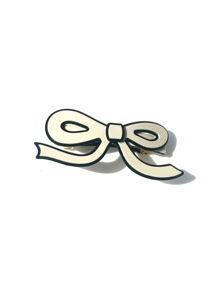 Handmade Acetate Bow French Barrette Clip | Eco-Friendly