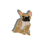 Hand-painted Brown Frenchie Dog Breed Claw Hair Clip | Eco-Friendly