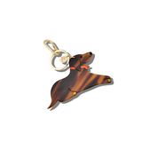 Hand-painted Dachshund Bag Charm + Keychain | Eco-Friendly