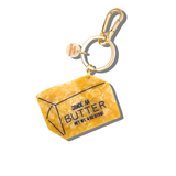 Hand-painted Butter Bag Charm + Keychain | Eco-Friendly