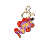 Hand-painted Snake Bag Charm + Keychain | Eco-Friendly