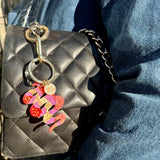 Hand-painted Snake Bag Charm + Keychain | Eco-Friendly