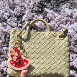 Hand-painted Snake Bag Charm + Keychain | Eco-Friendly