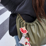 Hand-painted Snake Bag Charm + Keychain | Eco-Friendly