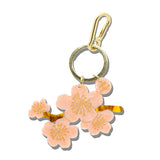 Hand-painted Cherry Blossom Bag Charm + Keychain | Eco-Friendly