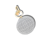 Hand-painted Disco Ball Bag Charm + Keychain | Eco-Friendly