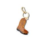 Hand-painted Cowboy Boot Bag Charm + Keychain | Eco-Friendly