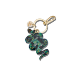 Hand-painted Snake Bag Charm + Keychain | Eco-Friendly