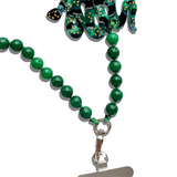 Hand-painted Snake Gemstone Bracelet Phone Chain
