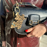 Hand-painted Leopard Bag Charm + Keychain | Eco-Friendly