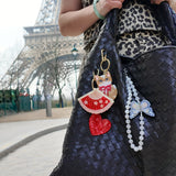 Handmade Heart Bag Charm + Keychain | Eco-Friendly