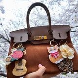 Handmade Heart Bag Charm + Keychain | Eco-Friendly