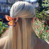 Hand-Painted Emperor Silk Moth Claw Hair Clip | Eco-Friendly