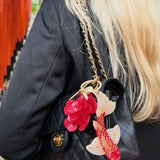 Hand-painted Koi Fish Bag Charm + Keychain | Eco-Friendly