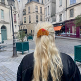 Hand-painted Bow Croissant Lay Down Claw Clip | Eco-Friendly