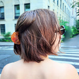 Hand-Painted Mini Bow Croissant Claw Hair Clip | Eco-Friendly