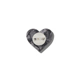 Hand-painted Paisley Heart Brooch Pin