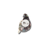 Hand-painted Pigeon Brooch Pin