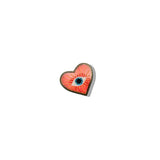 Hand-painted Lucky Evil Eye Heart Brooch Pin