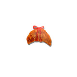 Hand-painted Bow Croissant Brooch Pin