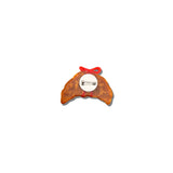 Hand-painted Bow Croissant Brooch Pin