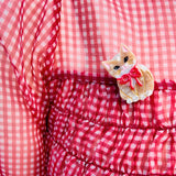 Hand-painted Kitten Brooch Pin