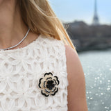 Handmade Origami Dianthus Brooch Pin