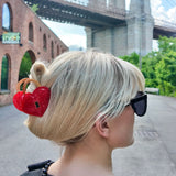 Hand-painted Padlock Heart Hair Claw Clip | Eco-Friendly