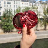 Hand-painted Bow Compact Mirror | Eco-Friendly