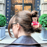 Hand-painted Varsity Teddy Claw Hair Clip