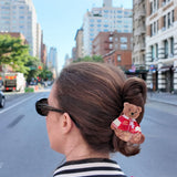 Hand-painted Varsity Teddy Claw Hair Clip