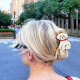 Hand-painted Doodle Puppy Claw Hair Clip | Eco-Friendly