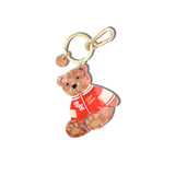 Hand-painted Varsity Teddy Bear Bag Charm + Keychain | Eco-Friendly