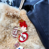 Hand-painted Maple Leaves Bag Charm + Keychain | Eco-Friendly