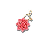 Hand-painted Origami Peony Bag Charm + Keychain