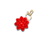Hand-painted Origami Peony Bag Charm + Keychain