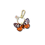 Hand-painted Tiger Moth Bag Charm + Keychain