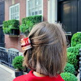 Hand-painted Bow Bookstack Claw Hair Clip | Eco-Friendly