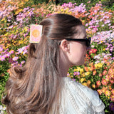 Hand-painted Sun Tarot Card Claw Hair Clip | Eco-Friendly