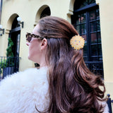 Hand-painted Celestial Sun Claw Hair Clip | Eco-Friendly