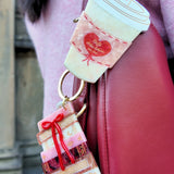 Hand-painted Bow Bookstack Bag Charm + Keychain