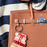 Hand-painted Bow Bookstack Bag Charm + Keychain