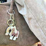 Hand-painted Horse Bag Charm + Keychain