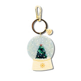 Hand-painted Snow Globe Bag Charm + Keychain