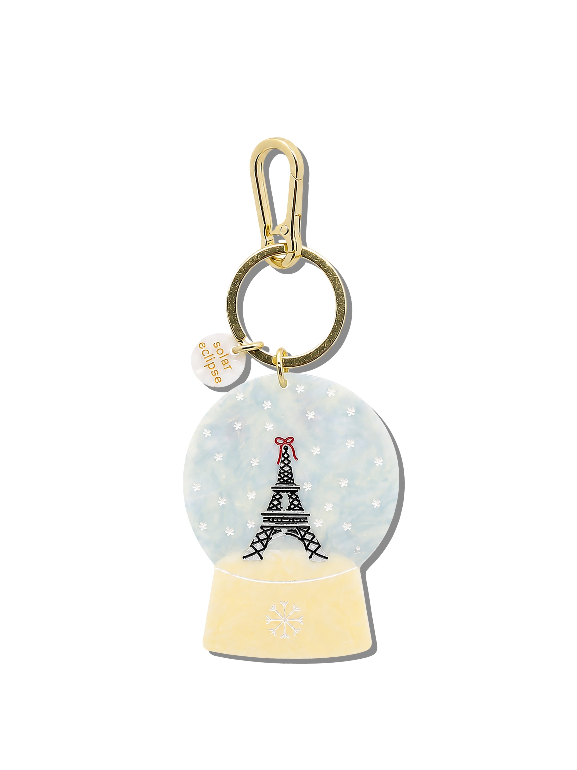 Hand-painted Snow Globe Bag Charm + Keychain