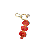 Hand-painted Red Lantern Bag Charm + Keychain | Eco-friendly