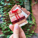 Hand-painted Bow Bookstack Compact Mirror