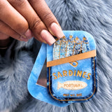 Hand-painted Sardines Compact Mirror