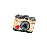 Hand-Painted NY Vintage Camera Claw Clip | Eco-Friendly