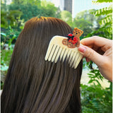 Hand-Painted Love Teddy Pocket Comb | Eco-Friendly